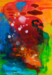 Milch & Honig 2, 70 x 50cm, Acryl, Pigmente, Schellack/Lwd, 2025