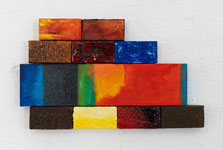 Nordwand 1, 26x46cm, 2016, Mixed Media auf Holz