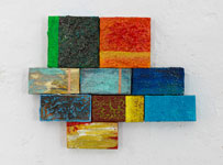 Nordwand 2, 26x33cm, 2016, Mixed Media auf Holz